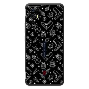 Новогодние, Праздничные Чехлы для ZTE Nubia RedMagic 6R - 2024 год (Новогодний фон)