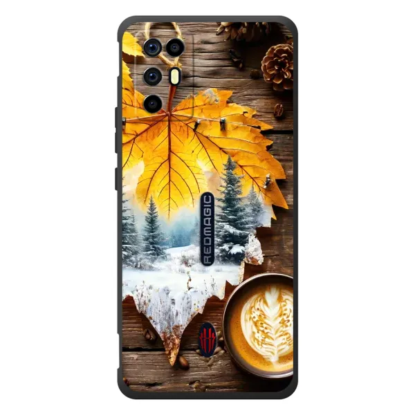 Чехол с принтом «Осенне-зимний кофе» для ZTE Nubia RedMagic 6R