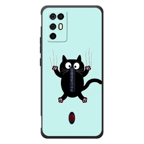 Чехол с принтом «Падающий кот» для ZTE Nubia RedMagic 6R