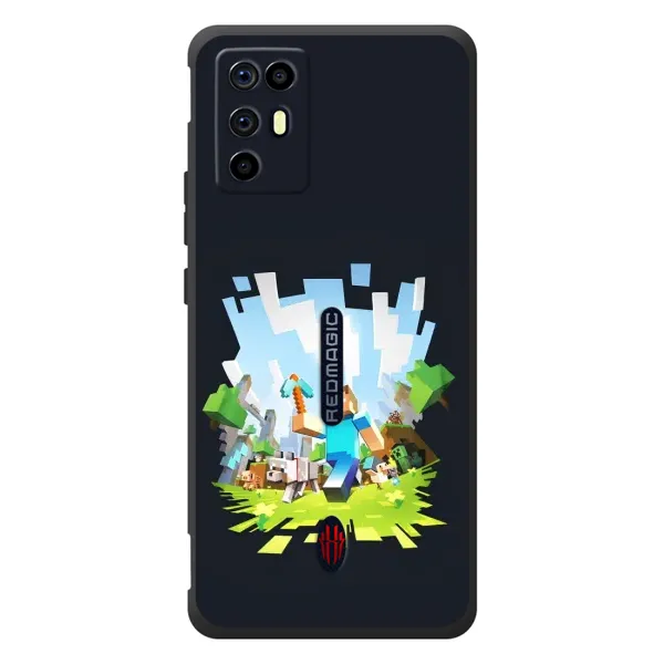 Чехол с принтом «персонажи Minecraft» для ZTE Nubia RedMagic 6R