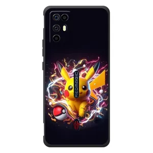 Чехол с Пикачу на ZTE Nubia RedMagic 6R (Пикачу с мячом)