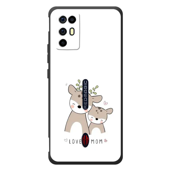 Чехол с принтом «Оленята мама и малыш» для ZTE Nubia RedMagic 6R