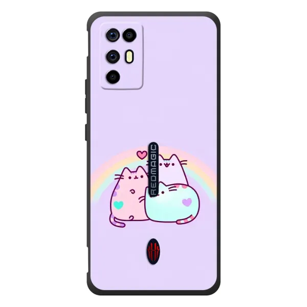 Чехол с принтом «Радужные котики» для ZTE Nubia RedMagic 6R