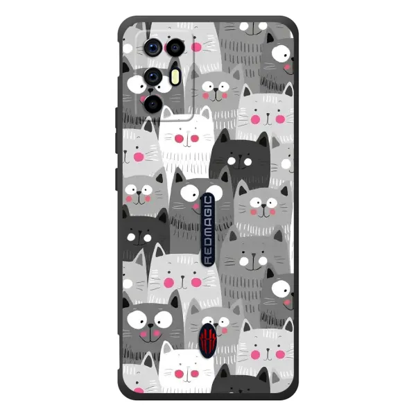 Чехол с принтом «Рисованные котики» для ZTE Nubia RedMagic 6R