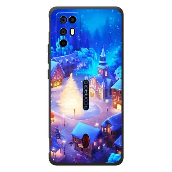Чехол с принтом «Рождественский город» для ZTE Nubia RedMagic 6R