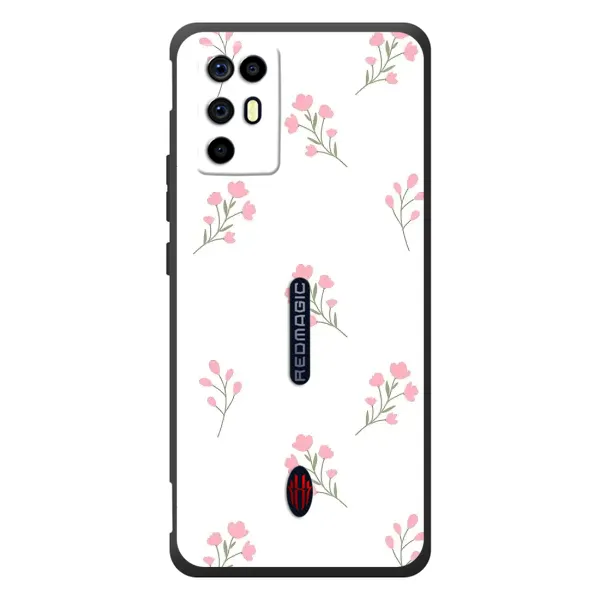Чехол с принтом «Розовые цветы» для ZTE Nubia RedMagic 6R