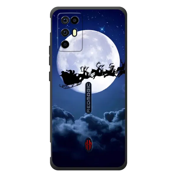 Чехол с принтом «Санта - луна» для ZTE Nubia RedMagic 6R