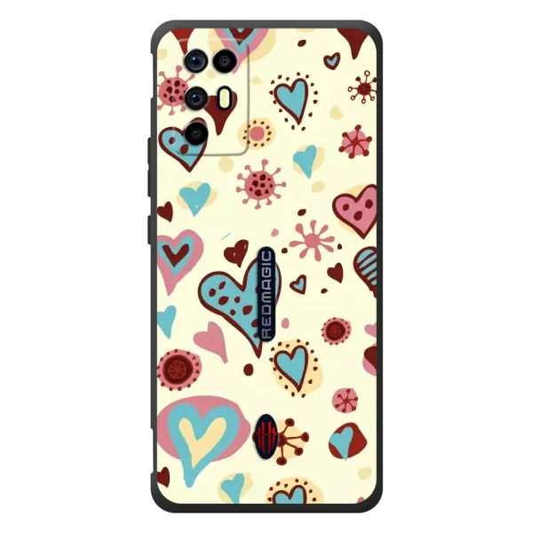 Чехол с принтом «Сердечки» для ZTE Nubia RedMagic 6R Чехол с принтом «Сердечки» для ZTE Nubia RedMagic 6R