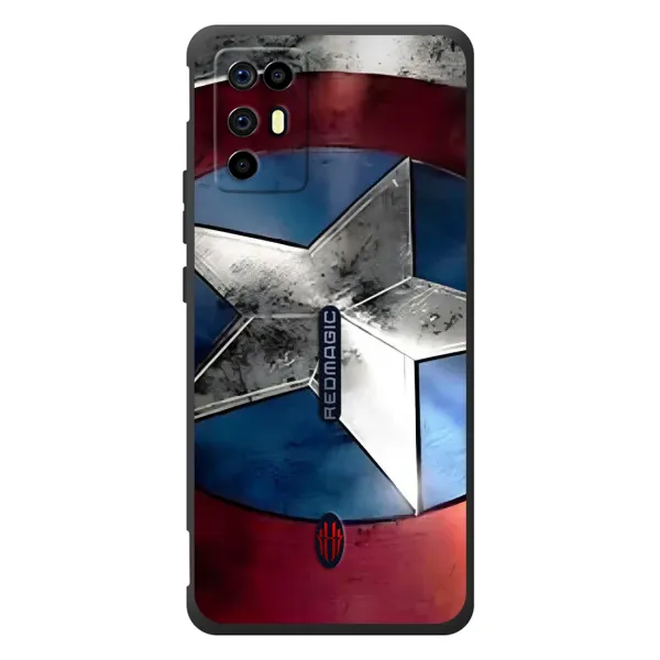 Чехол с принтом «Щит Капитана Америки» для ZTE Nubia RedMagic 6R Чехол с принтом «Щит Капитана Америки» для ZTE Nubia RedMagic 6R