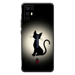 Чехол с принтом для ZTE Nubia RedMagic 6R (AlphaPrint) Модные коты (Силуэт котика)