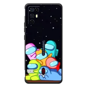 Чехол Амонг Ас для ZTE Nubia RedMagic 6R (AlphaPrint) (Скины в космосе)