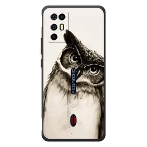 Чехол с птицами на ZTE Nubia RedMagic 6R (VPrint) (Сова)