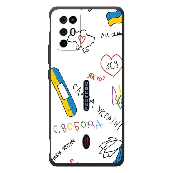 Чехол с принтом «Стикер» для ZTE Nubia RedMagic 6R Чехол с принтом «Стикер» для ZTE Nubia RedMagic 6R