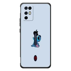 Чехол с принтом Стич на ZTE Nubia RedMagic 6R (Stitch apple)