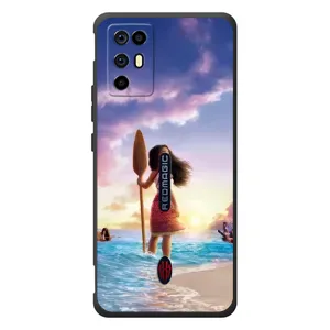 Чехол с мультфильмом Моана ZTE Nubia RedMagic 6R (Моана с веслом)