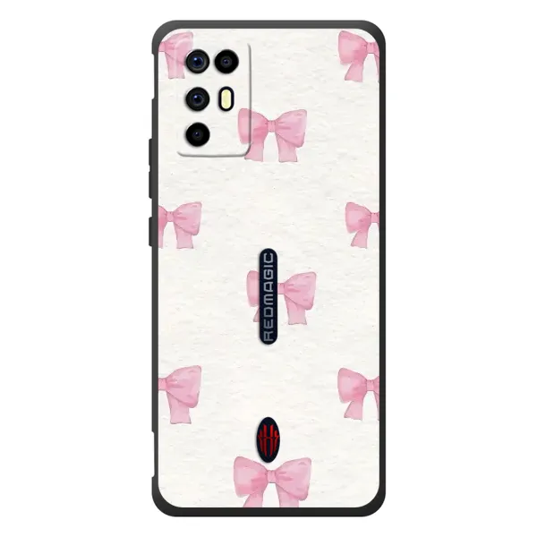 Чехол с принтом «Розовые бантики» для ZTE Nubia RedMagic 6R