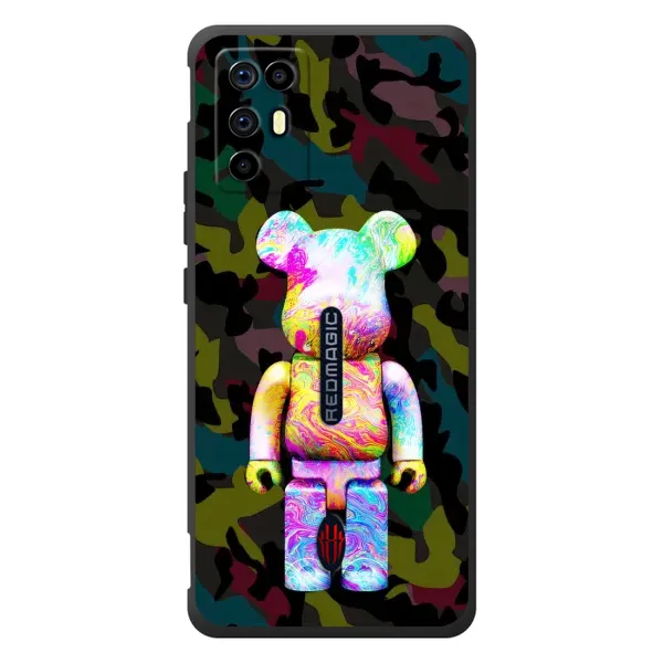 Чехол с принтом «Яркий Bearbrick» для ZTE Nubia RedMagic 6R