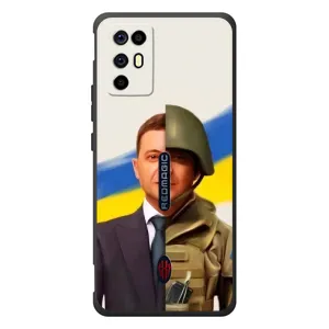Чехол для ZTE Nubia RedMagic 6R (AlphaPrint - с принтом Зеленского) (Зеленский солдат)