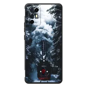 Новогодние, Праздничные Чехлы для ZTE Nubia RedMagic 6R - 2024 год (Зимний поезд)