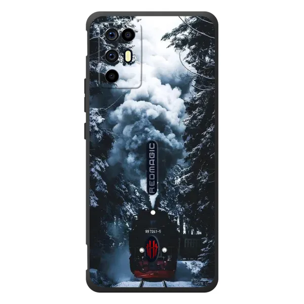 Чехол с принтом «Зимний поезд» для ZTE Nubia RedMagic 6R