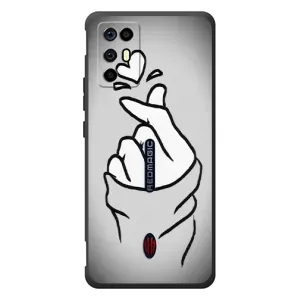 Чехол с принтом для ZTE Nubia RedMagic 6R (AlphaPrint - Знак сердечка) (Значок Love)
