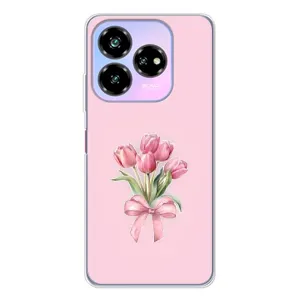 Чохол з розовим принтом для ZTE Nubia V60 Design (Букет квітів)
