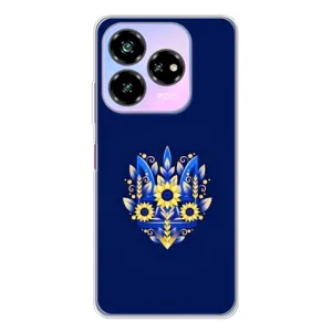 Чехлы для ZTE Nubia V60 Design Укр. Символика (AlphaPrint) (Цветочный Герб)