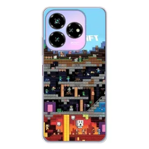 Чехол Майнкрафт на ZTE Nubia V60 Design (AlphaPrint) Minecraft (фон Minecraft)