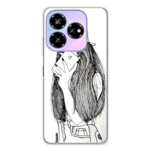 Чехол с печатью для ZTE Nubia V60 Design - (Мода) (AlphaPrint) (Фото девочки)