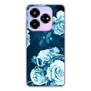 Чехлы (ART) Цветы на ZTE Nubia V60 Design (VPrint) (Голубые Бутоны)
