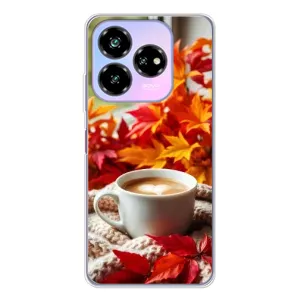 Чехол с уникальным дизайном «Осень с кофе» для ZTE Nubia V60 Design