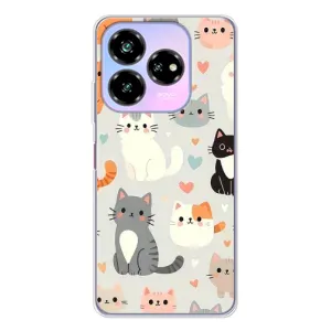 Чохол з малюнком кіт на ZTE Nubia V60 Design (Колаж котів)