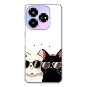 Чохол з малюнком кіт на ZTE Nubia V60 Design (Коти в окулярах)