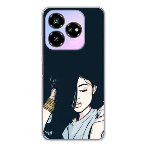 Чехол с печатью для ZTE Nubia V60 Design - (Мода) (AlphaPrint) (Красивая девочка)