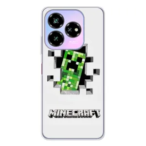 Чехол Майнкрафт на ZTE Nubia V60 Design (AlphaPrint) Minecraft (крипер Майнкрафт)