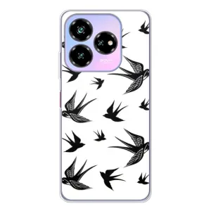Чехол с птицами на ZTE Nubia V60 Design (VPrint) (Ласточки)