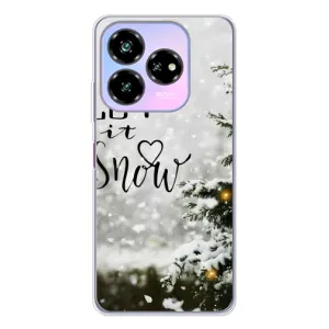 Новогодние, Праздничные Чехлы для ZTE Nubia V60 Design - 2024 год (Let it snow)