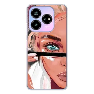 Чехол с печатью для ZTE Nubia V60 Design - (Мода) (AlphaPrint) (Макияж)