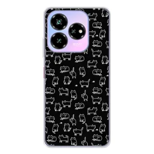Чехол с принтом для ZTE Nubia V60 Design (AlphaPrint) Модные коты (Меленькие котики)