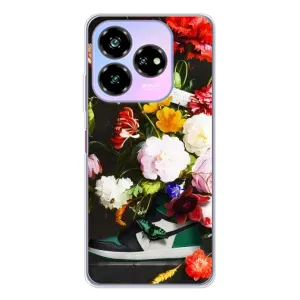 Брендновые Чехлы для ZTE Nubia V60 Design - (PREMIUMPrint) (Nike цветы)