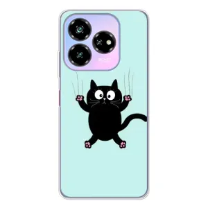 Чехол с принтом для ZTE Nubia V60 Design (AlphaPrint) Модные коты (Падающий кот)