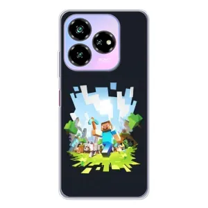 Чехол Майнкрафт на ZTE Nubia V60 Design (AlphaPrint) Minecraft (персонажи Minecraft)