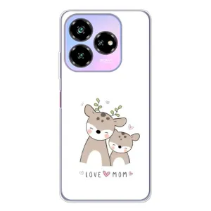 Чехлы для мамы на ZTE Nubia V60 Design (Оленята мама и малыш)