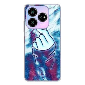 Чехол с принтом для ZTE Nubia V60 Design (AlphaPrint - Знак сердечка) (Радужное сердце)
