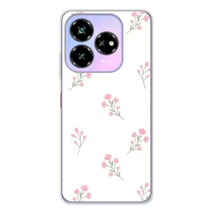 Чохол з розовим принтом для ZTE Nubia V60 Design (Рожеві квіти)