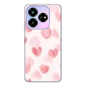 Чохол з розовим принтом для ZTE Nubia V60 Design (Рожеві сердечки)