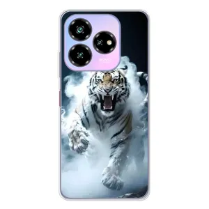 Чехол с картинкой «Хищники» для ZTE Nubia V60 Design (Белый тигр в дыму)