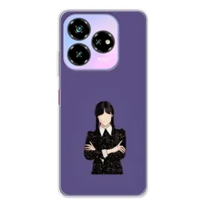 Чехлы Венсдей на ZTE Nubia V60 Design Уэнсдей (AlphaPrint) (Уэнздей в черном)