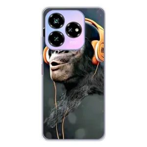 Чехол с Обезьянами ZTE Nubia V60 Design - (AlphaPrint) (В наушниках)