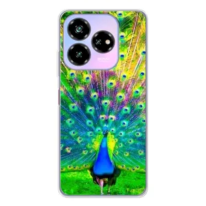 Чехол с птицами на ZTE Nubia V60 Design (VPrint) (Яркий Павлин)